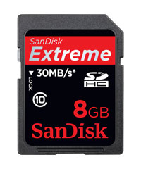 Sandisk Extreme HD 8gb Class 10 SDHC