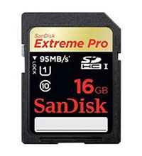 Sandisk Extreme Pro 95MB/s UHS-1 16gb SDHC